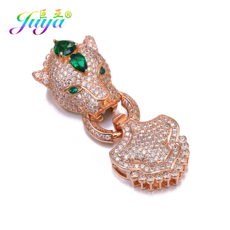 Rose Gold Juya Ali Moda кубический цирконий декоративный Дракон крепеж разъемы для DIY натуральный камень барокко Жемчуг Ювелирные изделия с кистями изготовления - Цвет: Rose Gold