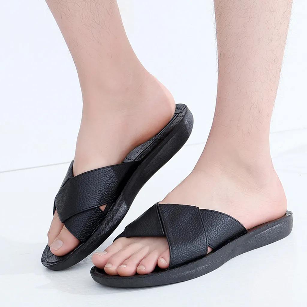 Модные мужские летние тапочки мужская обувь дышащие пляжные спортивные для