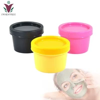 25pcs 100g empty cylinder mask pp bottle facial mask cream jars containers lotion pot for makeup pink black white
