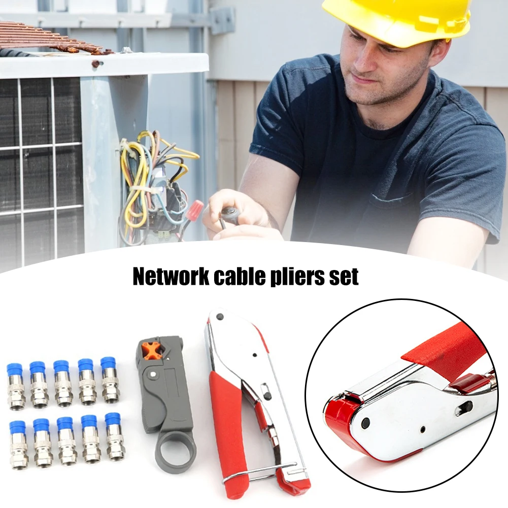 

Automatic Wire Stripper Coaxial Pliers Stripping Terminal Crimping Kit Multifunctional Cable Cutter Stripping Tools