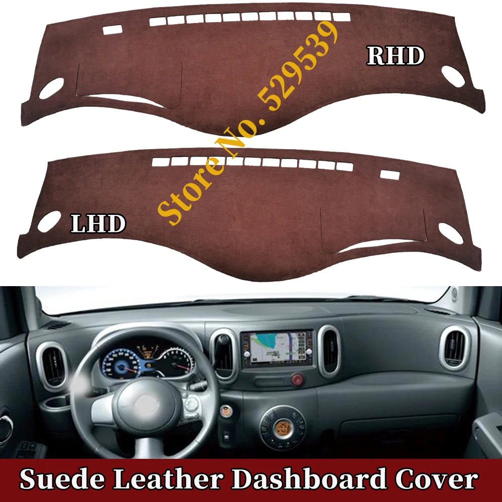 For Nissan Cube Z12 15G For Nissan Nv 2500 RV 2008-2022 Suede Leather Dashmat Dashboard Cover Pad Dash Mat Auto Accessories