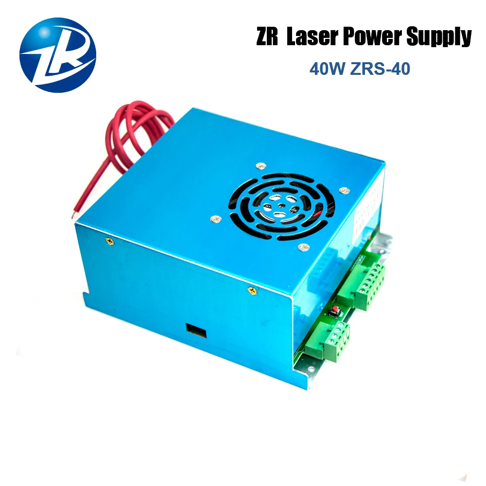 

Zurong ZRS-40W Laser Power Supply 40W PUS MYJG-40 25W 40W Watt For CO2 Laser Tube High Voltage Engraving Cutting Machine