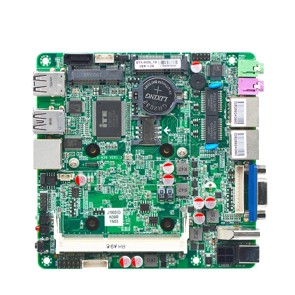 Материнская плата NUC Mini PC материнская без вентилятора J1900 J1800 2 порта Lan Nano