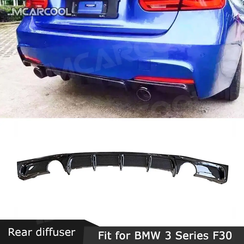 

Carbon Look Rear Bumper Lip Diffuser Spoiler Car Accessorise for BMW F30 F35 320i 328i M-sport 2012-2018 Fins Shark Style Guard