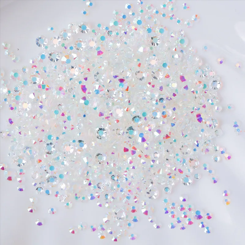 

Nail Jewelry Mixed Color Flat Rhinestone Nail Decoration