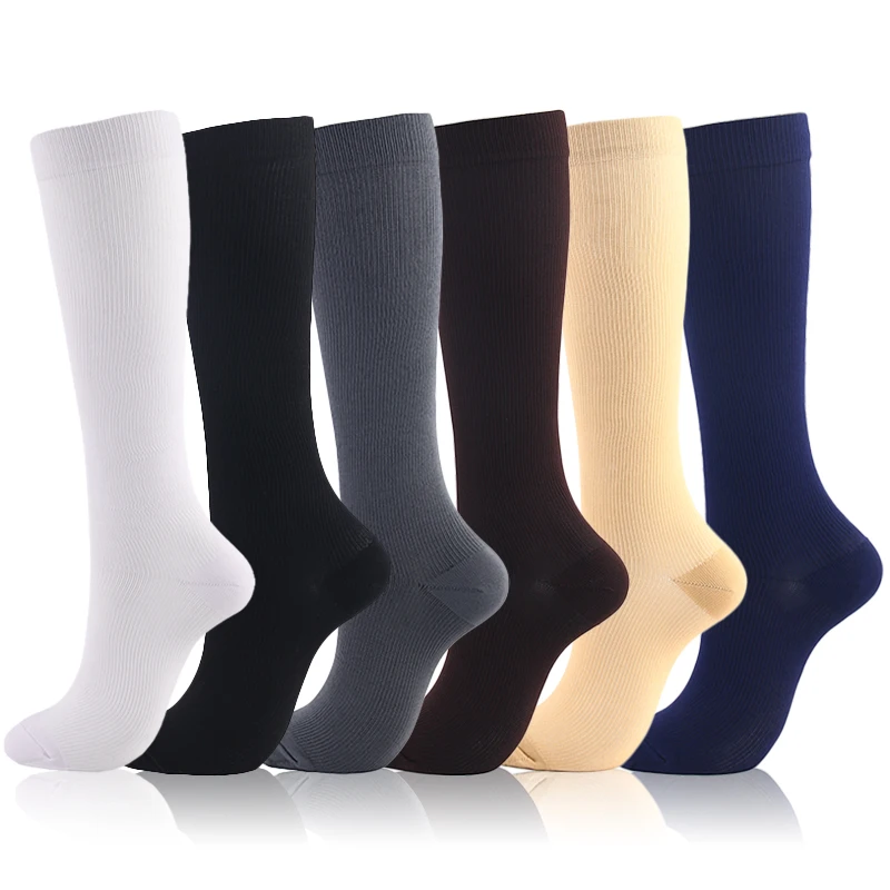Moda sockmark высокое качество унисекс компрессионные чулки давление варикозное