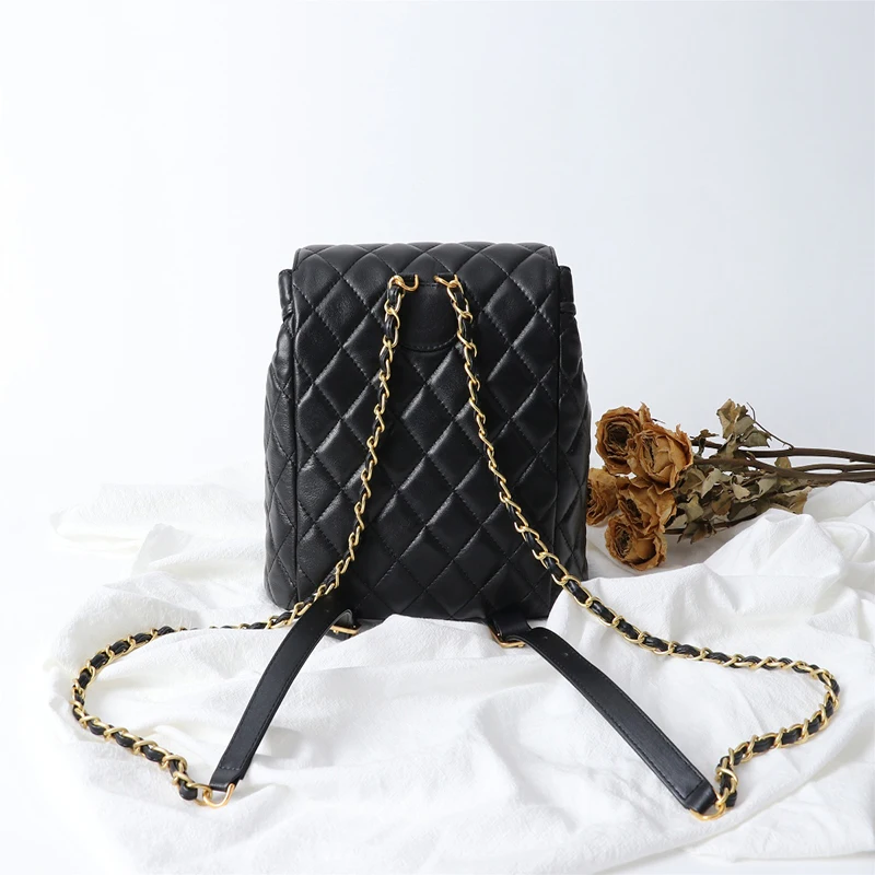 

Unisex new hot style simple fashion all-match leather backpack travel bag