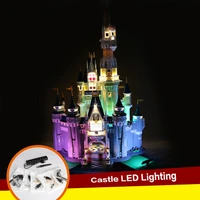 compatible with 71040 building castle colorful lighting creative diy luminous building block lighting 16008