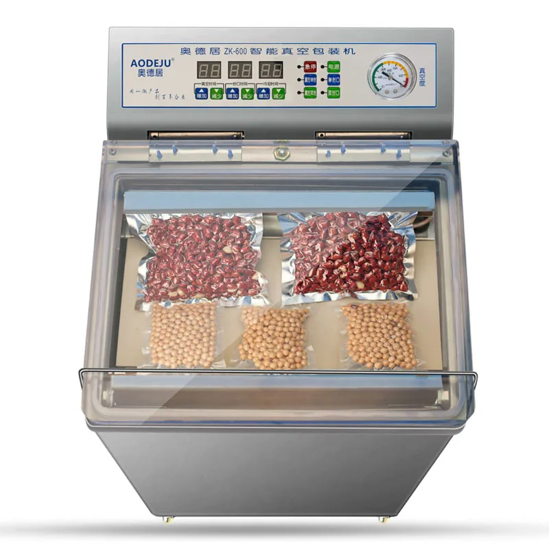 

ZK-600 Commercial automatic wet and dry industrial vacuum packaging machine Food rice brick plastic sealing machine 220v