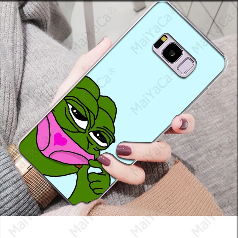 MaiYaCa Pepe мемы грустная лягушка Новинка чехол для телефона Fundas Крышка для samsung S9 S9 плюс S8 S8plus S7 S6 S5 крышка