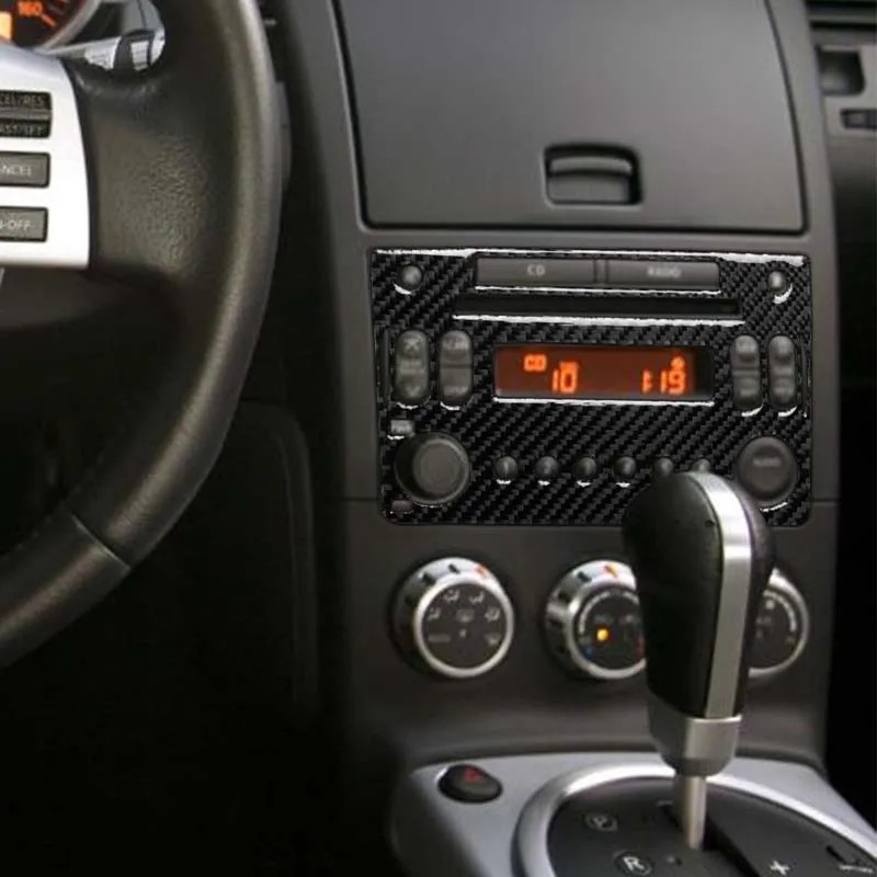 

Carbon Fiber CD Stereo Player Buttons Cover Trim fit for 03-08 Nissan 350Z