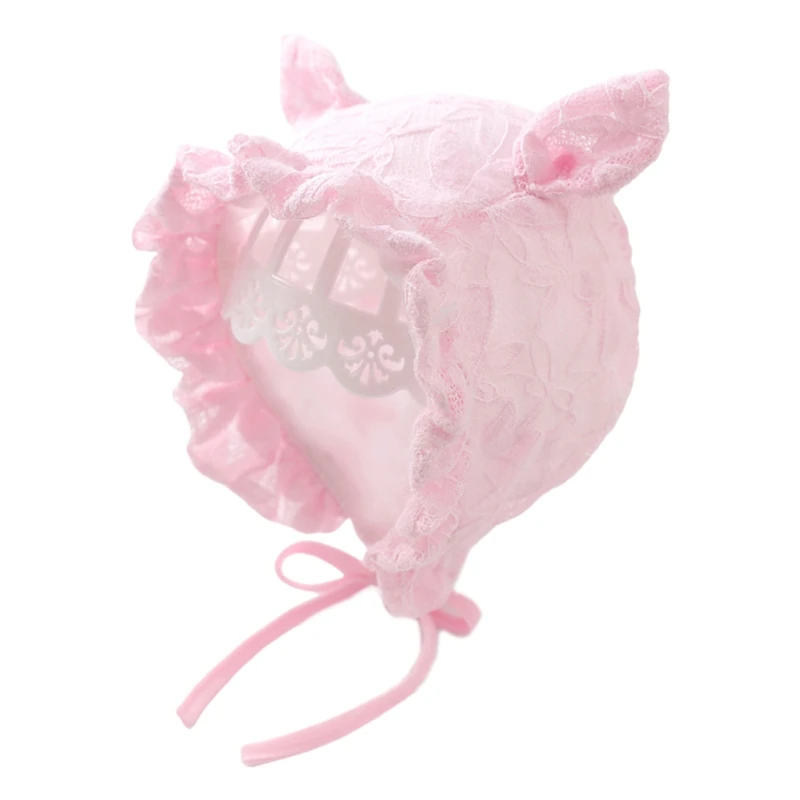 

Newborn Baby Princess Cute Lace Sun Hat Toddler Photography Props Breathable Cotton Beanie Bonnet Cap