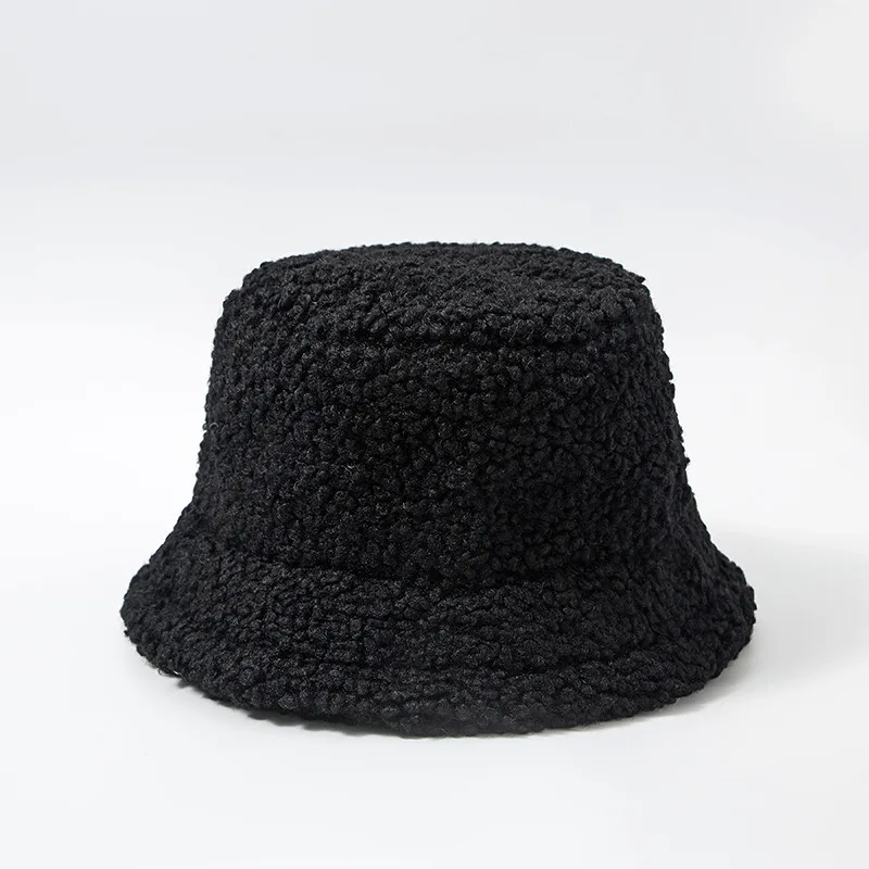 Autumn and Winter Lamb Plush Hat Female Tide Fisherma Retro Warm  Hat Femalen Hat Korean Thicken