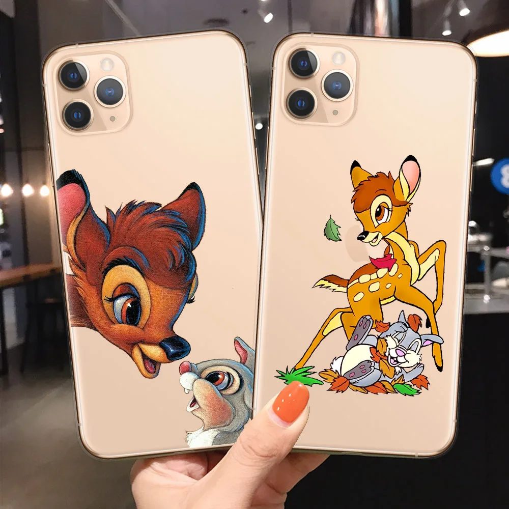 Прекрасный Бэмби и Thumper узор мягкий чехол для телефона из силикона/ТПУ iPhone 6 6s 7 8 plus XR X XS 11 Pro Max 5S SE Капа|Бамперы|