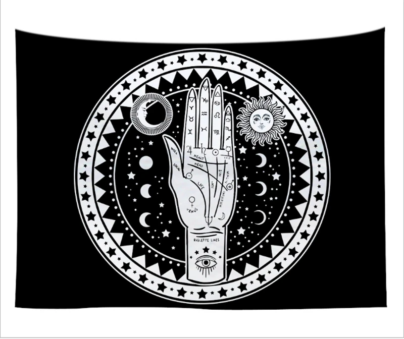 Sun Moon Face Гобелен Мандала гобелены настенные Висячие Одеяла Пледы для дома и