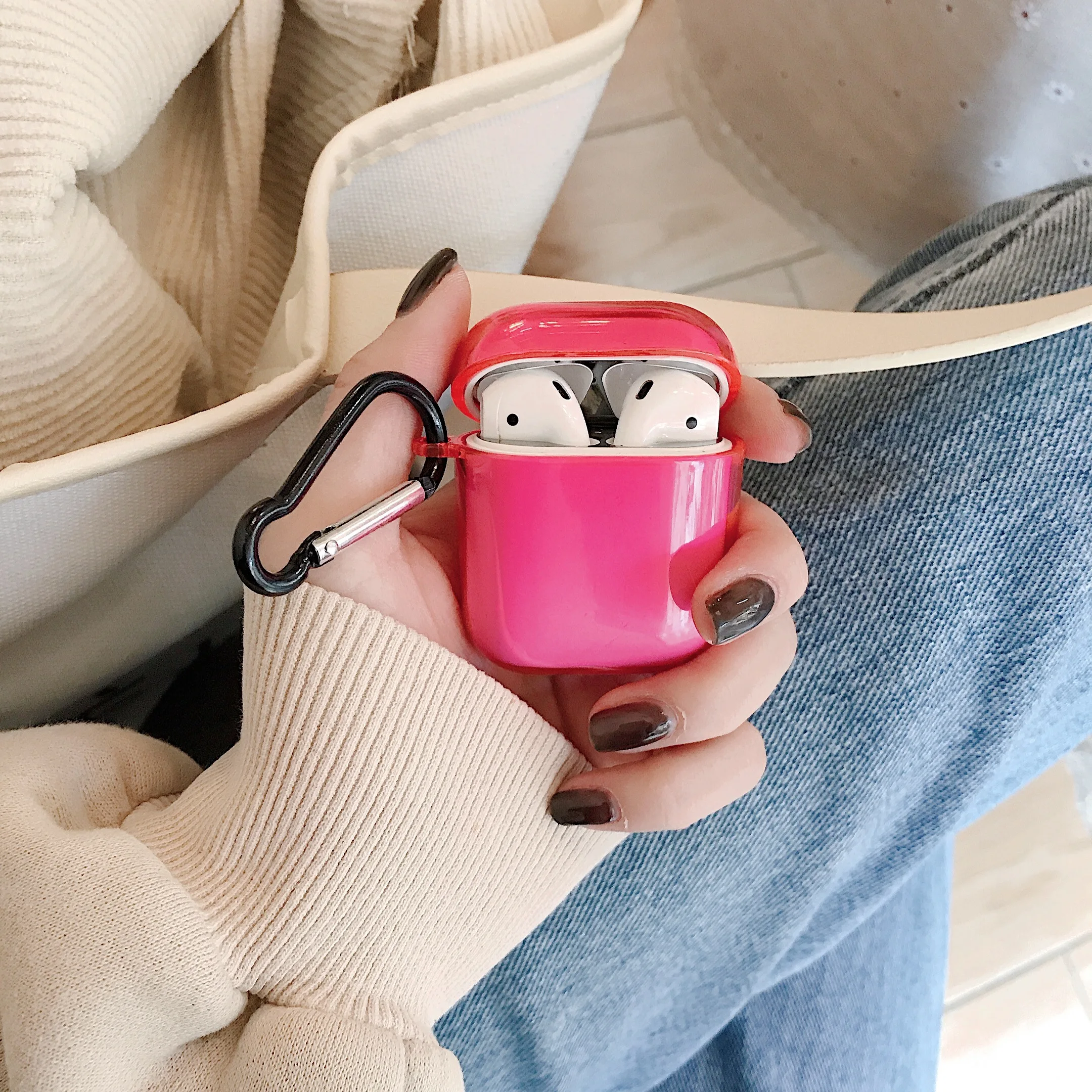 2/5 шт. прозрачный чехол для airpods симпатичный защитный 2 с заглушкой наушников