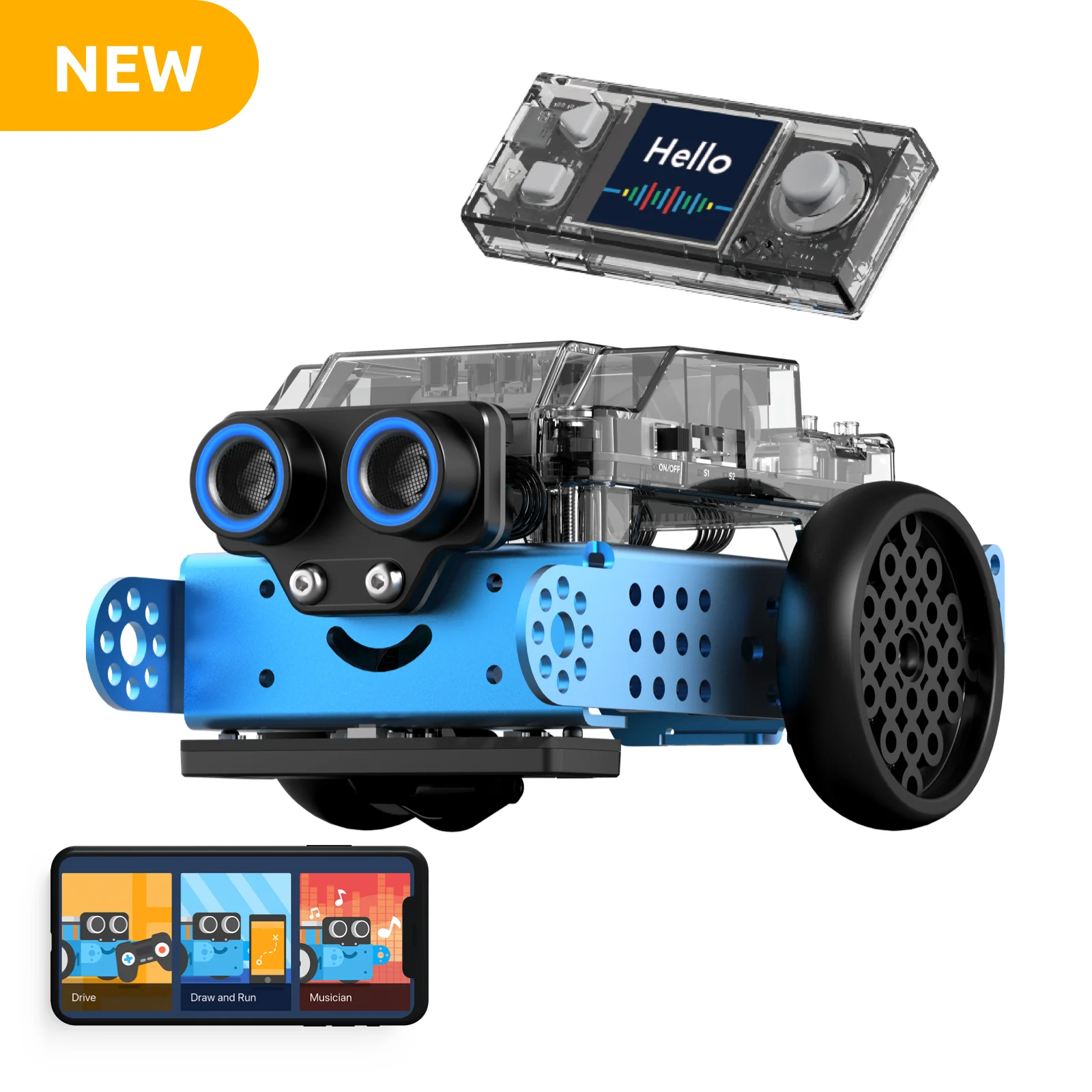 

Makeblock mBot Neo mBot2 STEM Projects,Building Toys App Remote Control Car Scratch Python Programming, WiFi, IoT, AI Technology