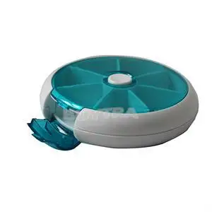 

Empty Pill Case 7 Slot Weekly Medicine Organizer Round Container Travel Capsule Health Pills Drug Plastic Box Splitter Case