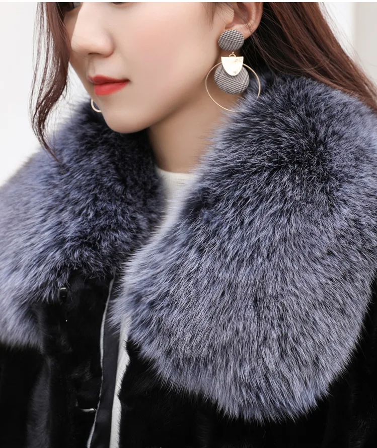 Бесплатная доставка новая куртка из натурального меха норки длинное пальто