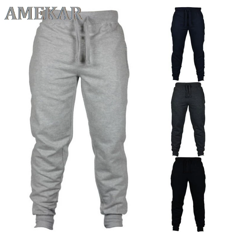 

Mens Joggers Casual Pants Fitness Men Sportswear Tracksuit Bottoms Skinny Sweatpants Trousers Black Gyms Jogger Track Pants.