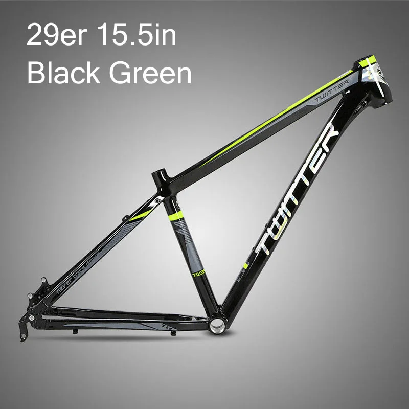 29erBlackGreen15.5in Твиттер 3900XC рама горный велосипед 15,5 17 19 дюймов горный велосипед Алюминиевый велосипед рамы для колес Размер 29er велосипедная Рама набор - Цвет: 29erBlackGreen15.5in