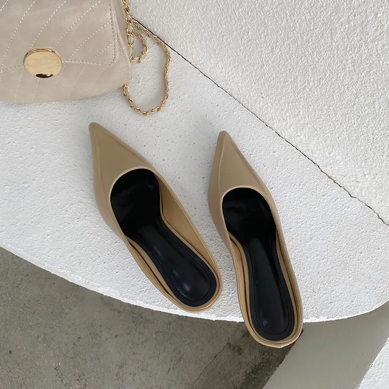 Boussac/пикантные женские туфли без задника на каблуке рюмочка туфли-лодочки с