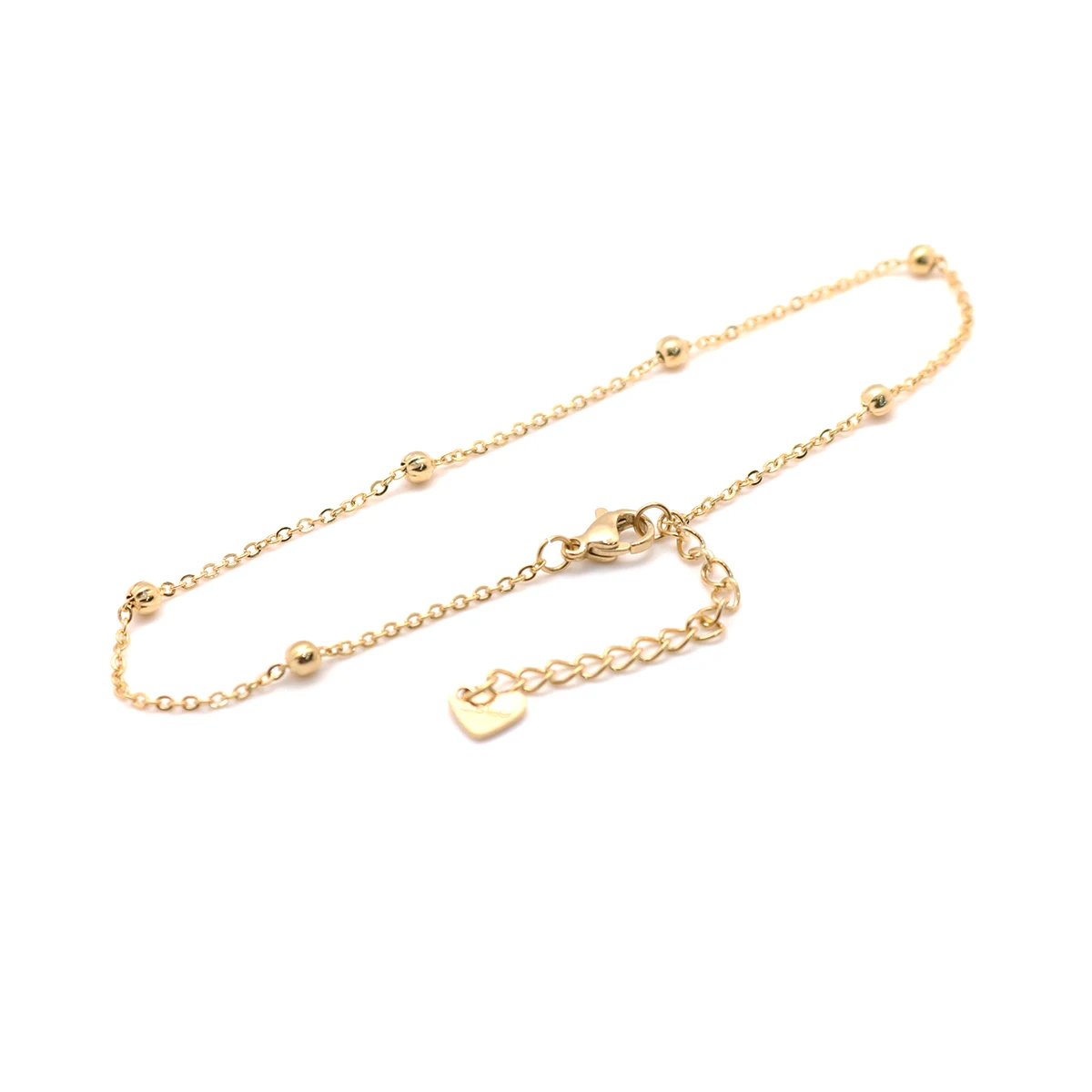 

304 Stainless Steel Anklet Gold Color Round Bead Chain Anklet Bracelet on the leg Jewelry Gift For Women Foot Jewelry , 1 Piece