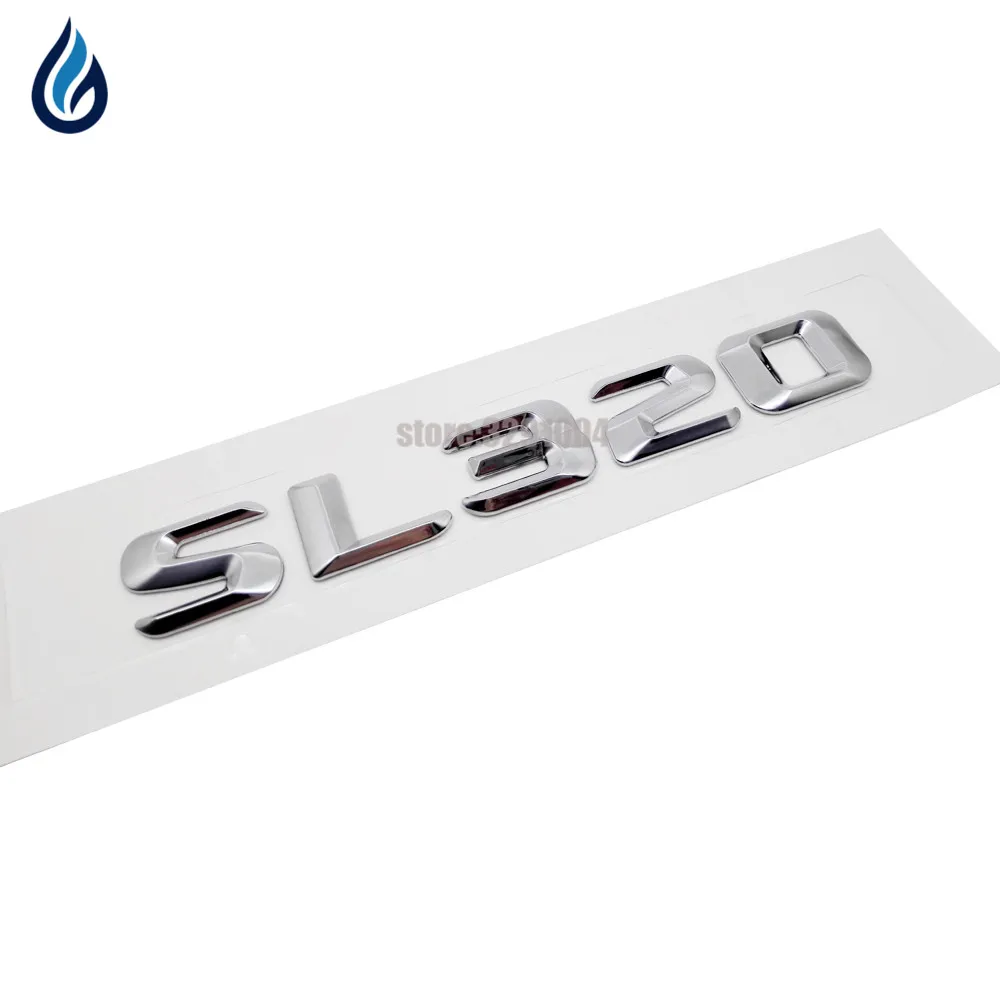 

For Mercedes Benz SL Class SL320 W204 W203 W211 W210 W212 W205 Car Rear Tailgate Emblems Logo Letters Sticker Badge Decoration