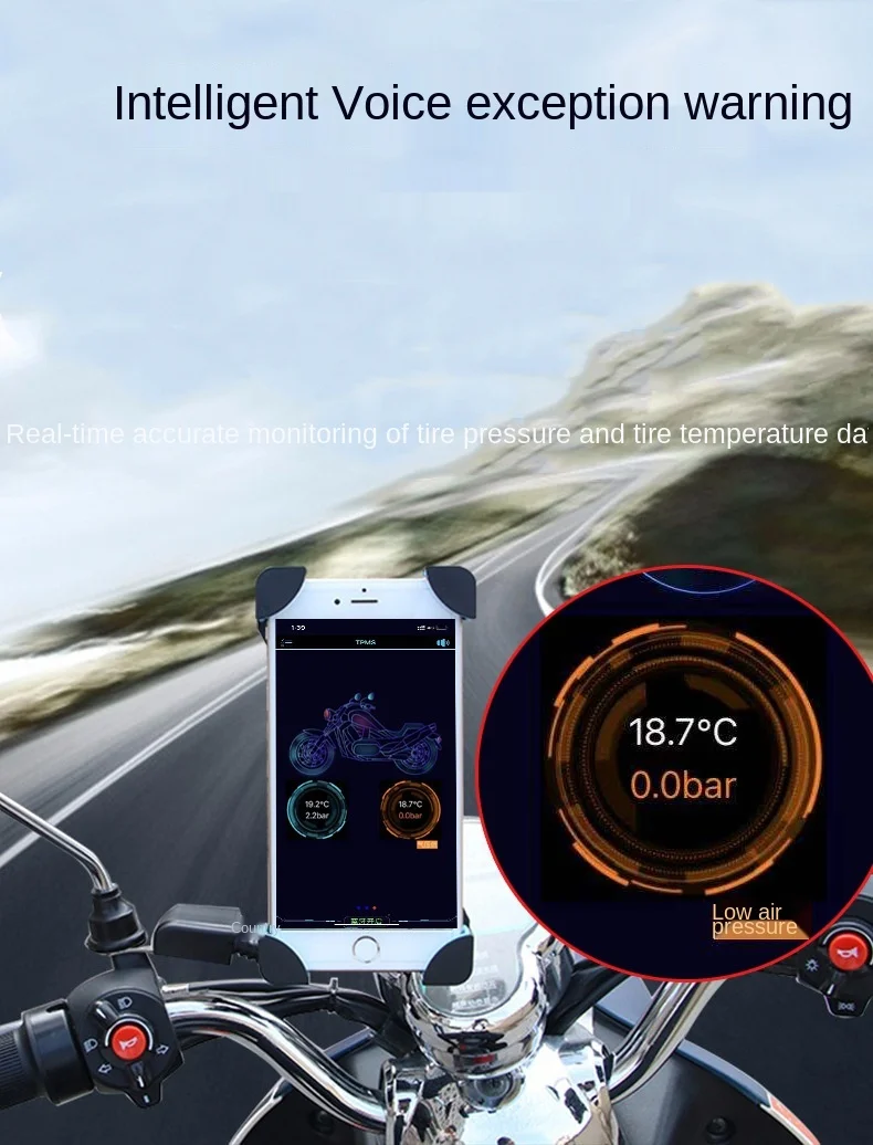 Мониторинг давления в шинах Bluetooth TPMS датчик для мотоциклов инвертированный