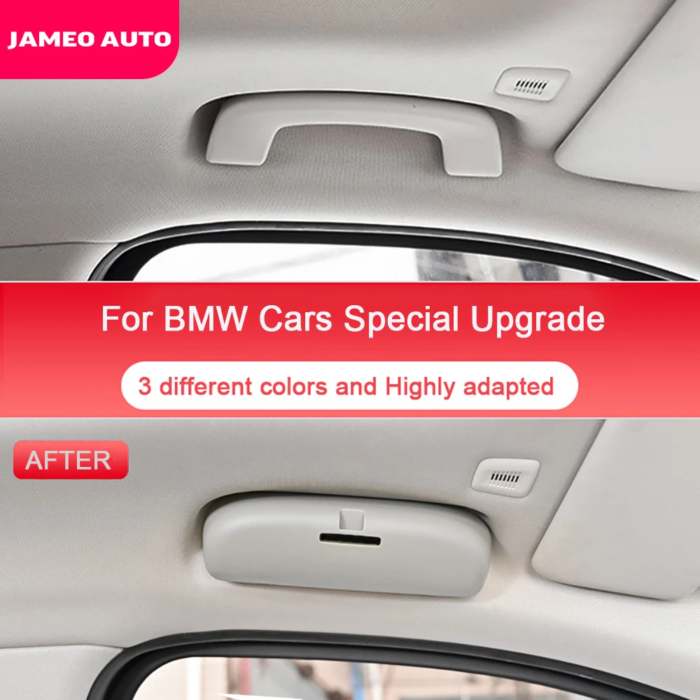 Держатель для солнцезащитных очков автомобиля Jameo Auto New Car Sunglasses Holder Sun Glasses Box Eyeglasses Case для BMW X1 F48 X3 F25 X5 G05 F10 F11 F20 I3 Accessories on.