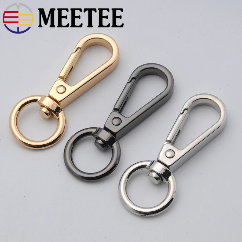 Металлическая сумка Meetee 2 шт. застежка для сумки Поворотный замок-карабин зажимы