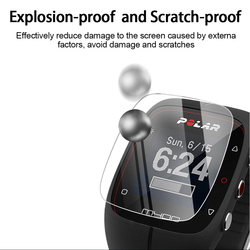 1/3/5Pcs 9H Tempered Glass For Polar M400 Scratch-Resistant Screen Protector Film Smartwatch Accessories | Электроника