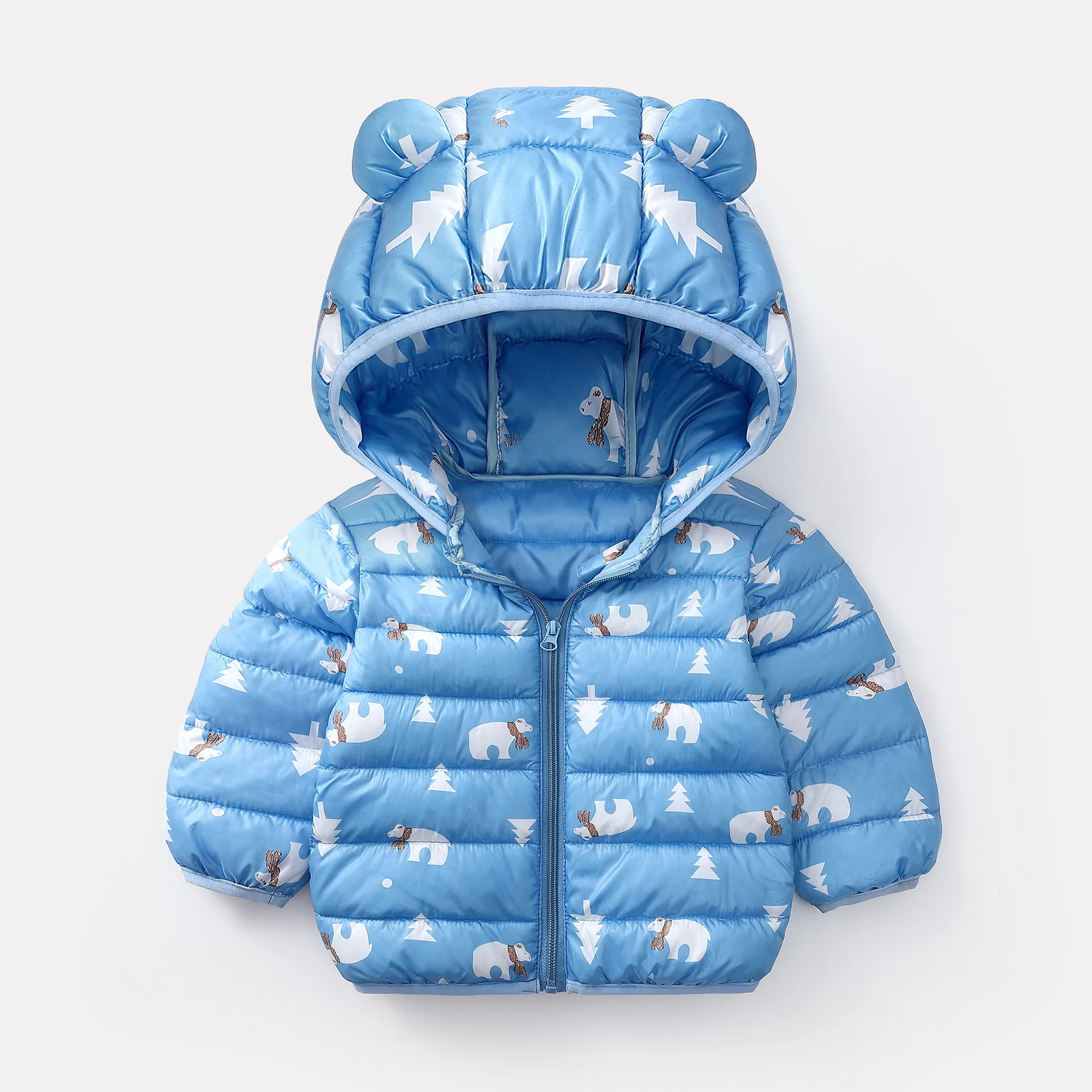 LOOZYKIT рисунок с милым медведем детское зимнее пальто Детская куртка для мальчиков