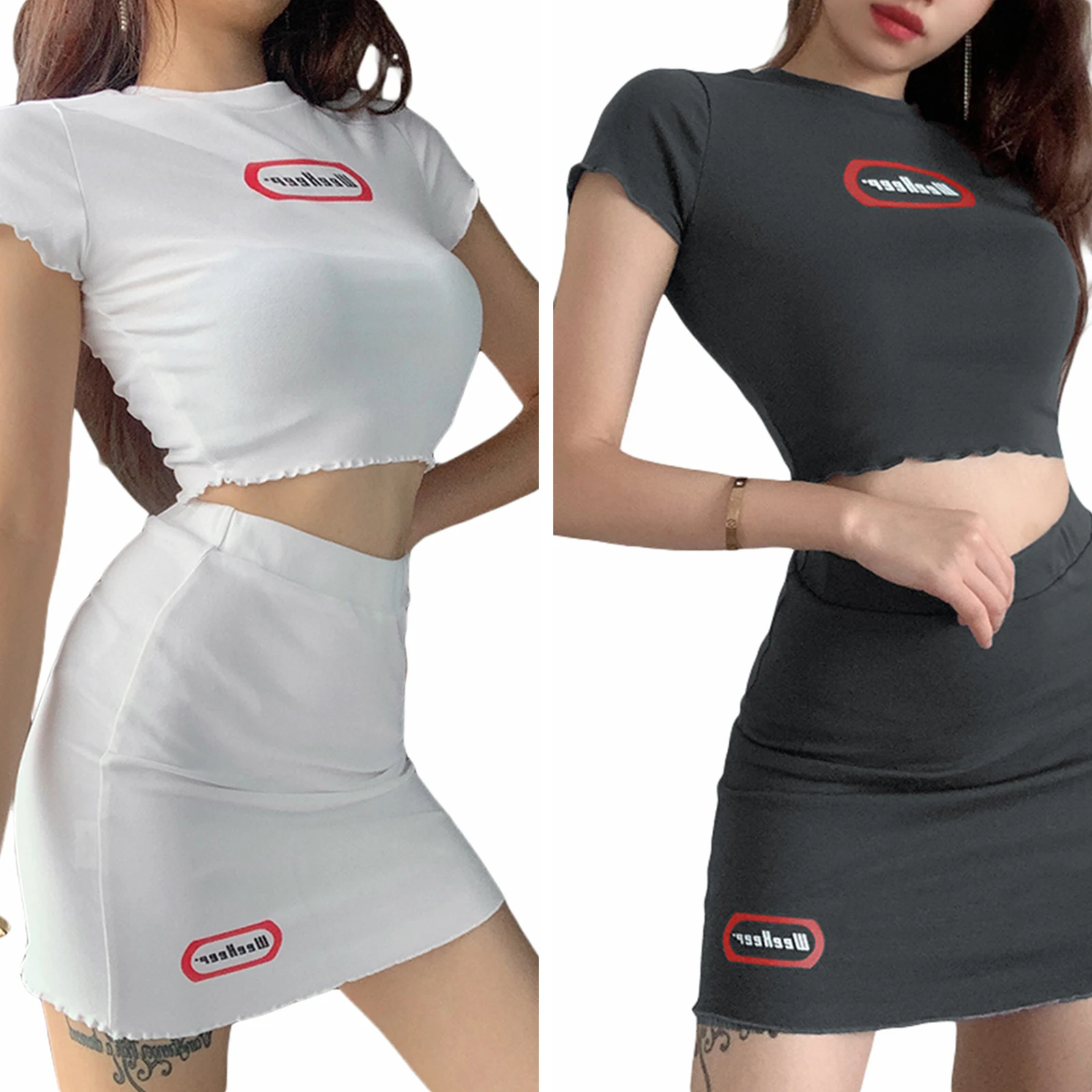 Женская модная футболка с коротким рукавом и буквенным принтом стильный кроп топ