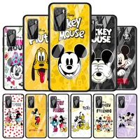 lovely disney mickey for huawei p40 p30 pro plus p20 p10 lite p smart z 2021 2020 2019 luxury tempered glass phone case