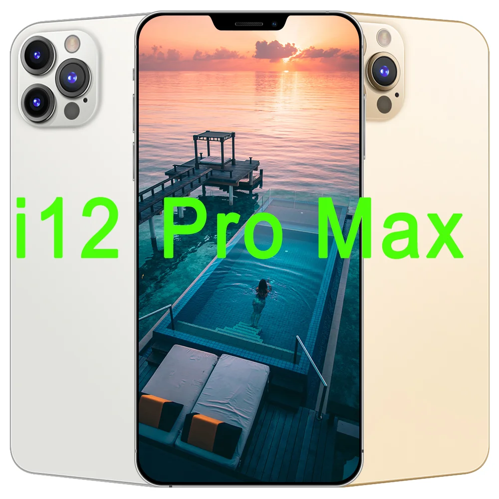 

Hot Sell Global Version i12 Pro Max 5G Phone Camera Real 12GB+512GB Big Memory 5800mAh 865 Android 10.0 System New Smartphones