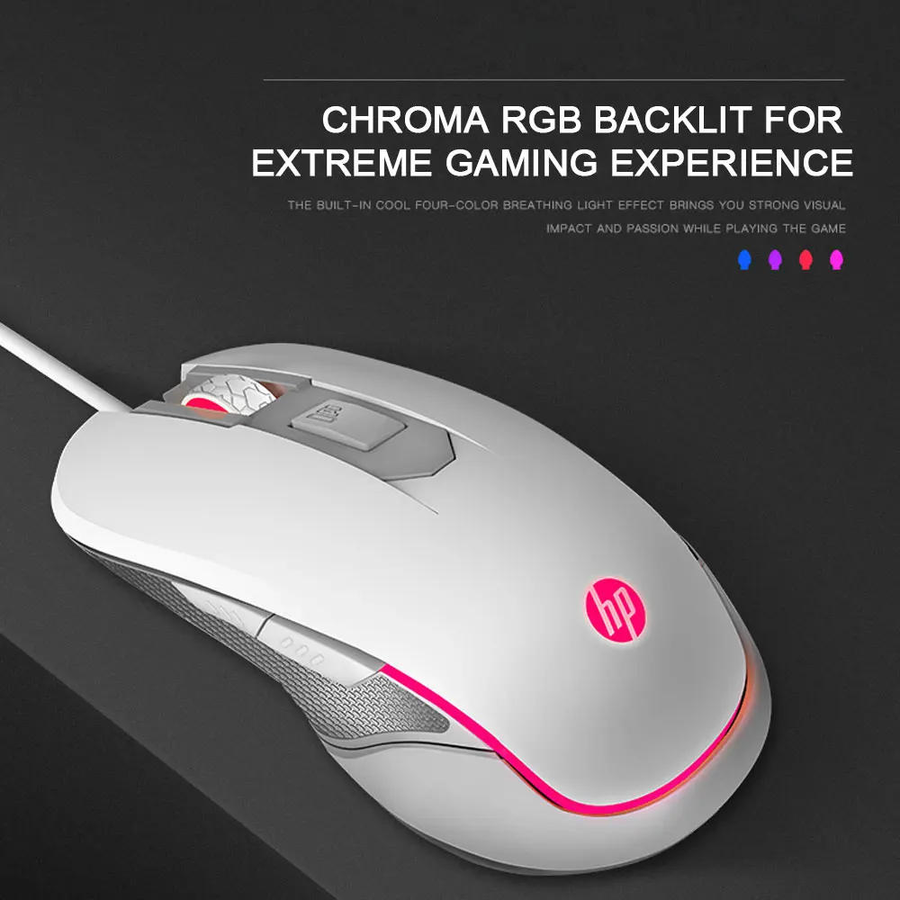 Hp M200 профессиональная игровая мышь, макро Проводная эргономичная RGB Бесшумная игровая мышь 2400 dpi для ПК, компьютера, ноутбука, мыши Pro Gamer