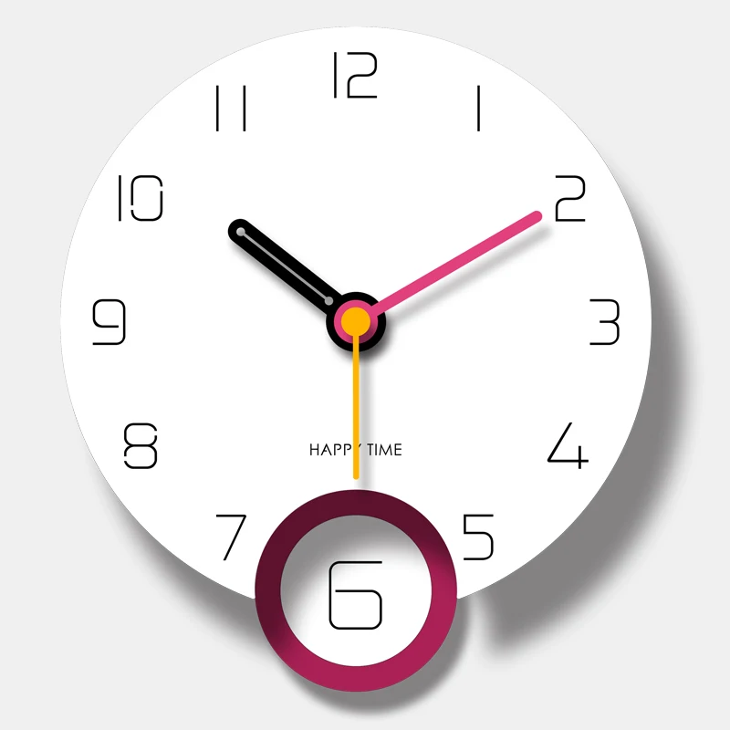 3d современный дизайн механизм настенных часов Nordic простой Акриловые Тихая