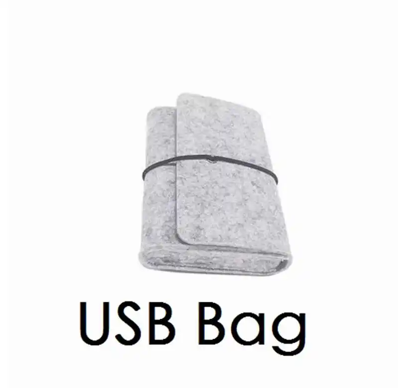 Grey USB Bag Мягкий шерстяной войлок для MacBook Air 13 рукав Touch ID A1932 чехол для ноутбука Mac book Air 13 рукав USB сумка для мыши - Цвет: Grey USB Bag