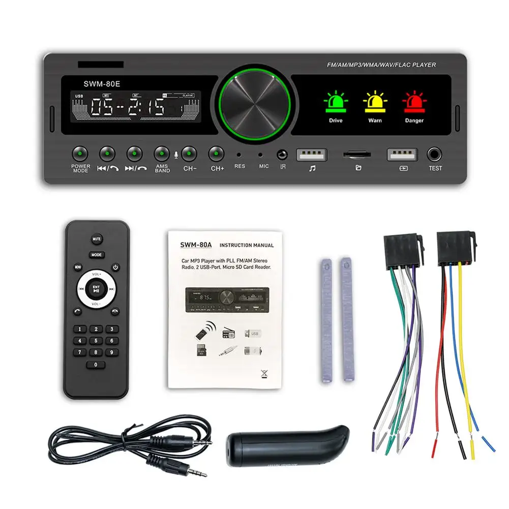 

Автомагнитола 1 DIN, Bluetooth, стерео mp3-плеер, FM/AM радио, USB, SD, AUX, мультимедийный плеер, поддержка голосового помощника, пьяная испытательная машин...