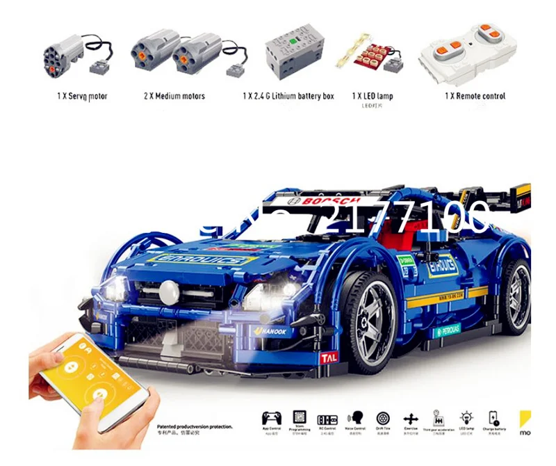 Новинка 13067, серия Technic, модель C63 Coupe, строительные блоки, классический MOC-6687, RC гоночный автомобиль, игрушки для детей