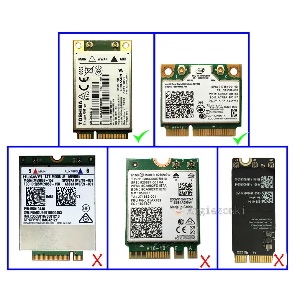 2 . 15, 5   2, 4G/5G  Wi-Fi 3dbi & U.fl/IPEX SMA      pci-e Wi-Fi