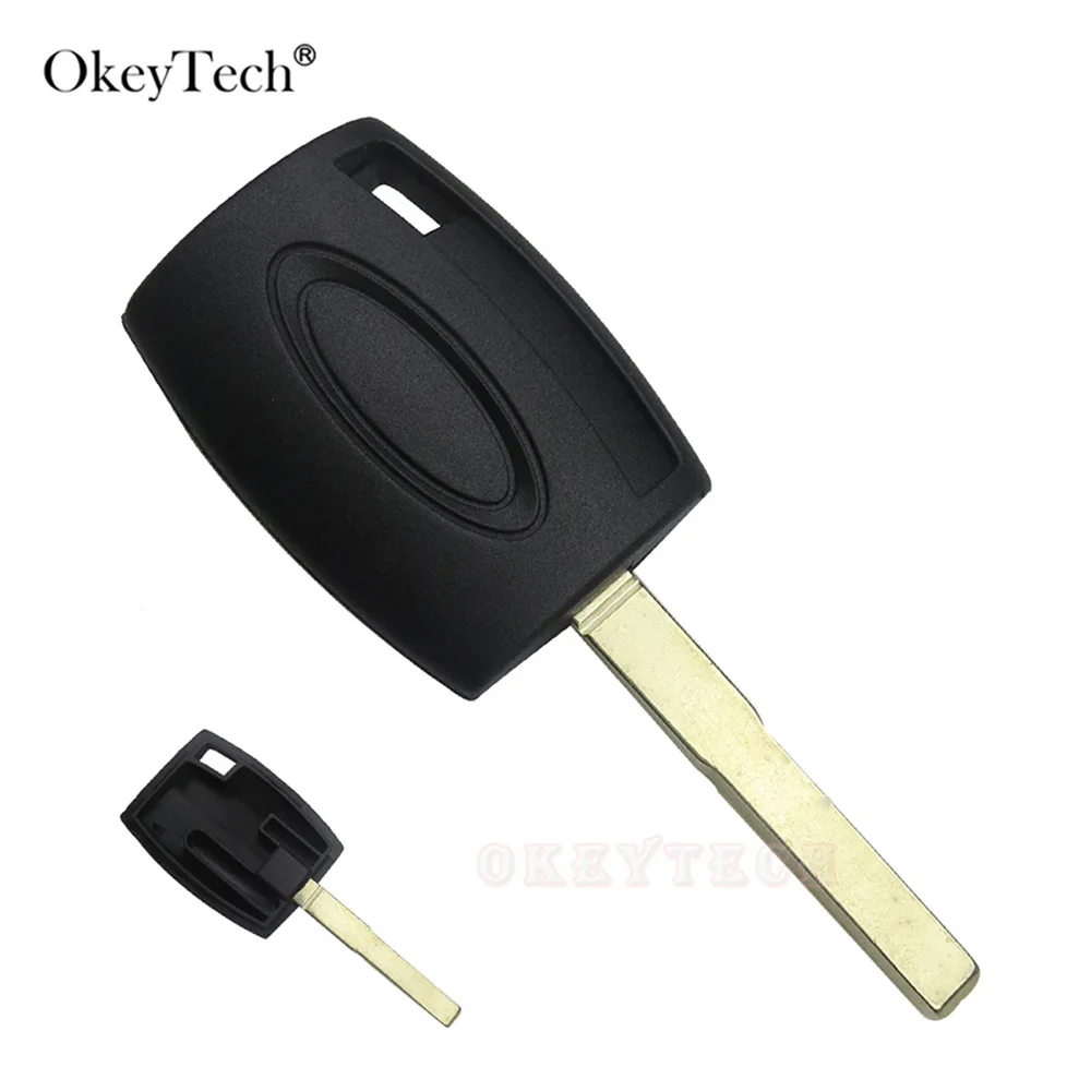

OkeyTech 10X Transponder Car Key Shell Case For Ford Fiesta Mondeo Focus C-Max S-Max Galaxy Kuga Key Cover HU101 Uncut Blade