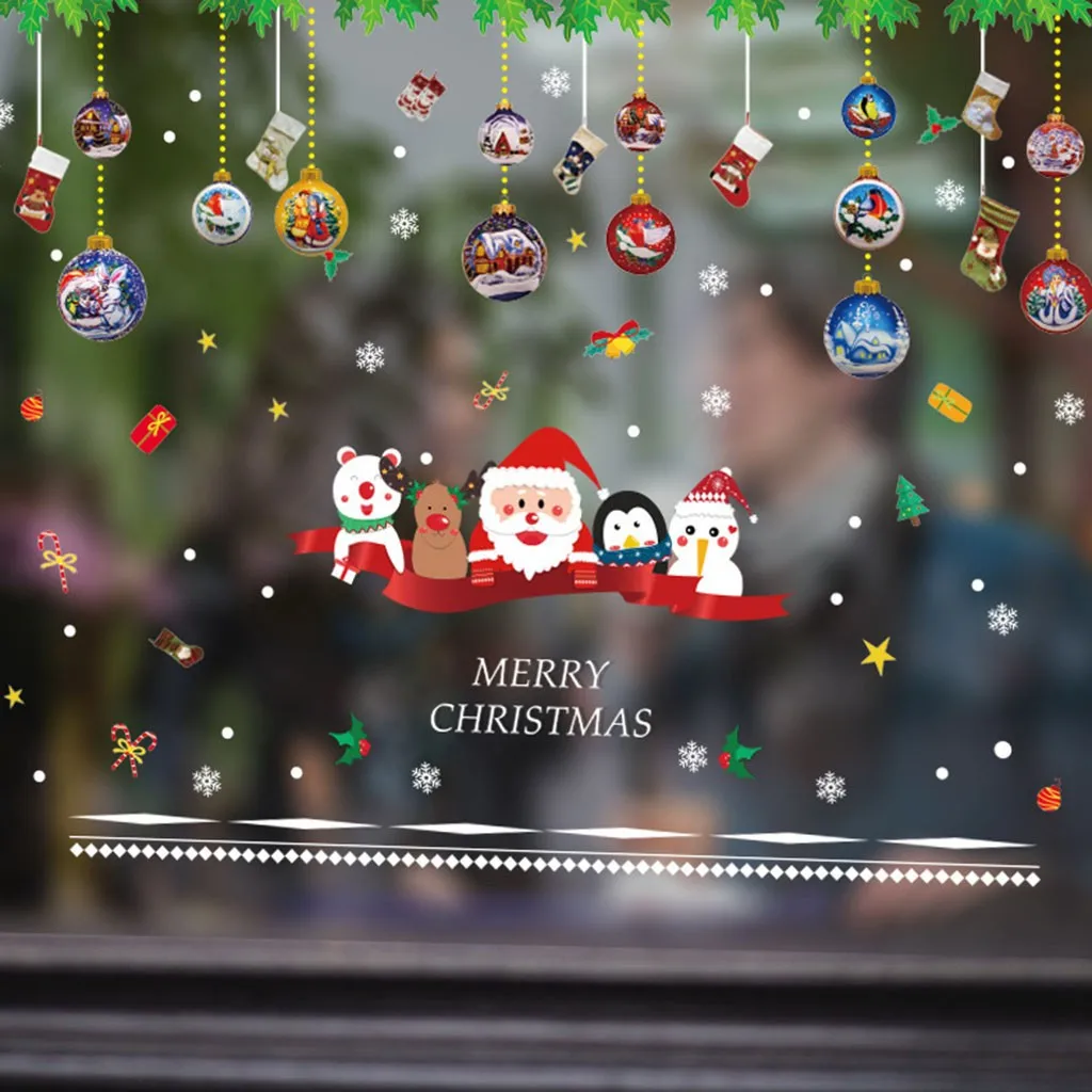 Фотообои с милым Санта Клаусом для дома магазина кафе окна двери декоративное