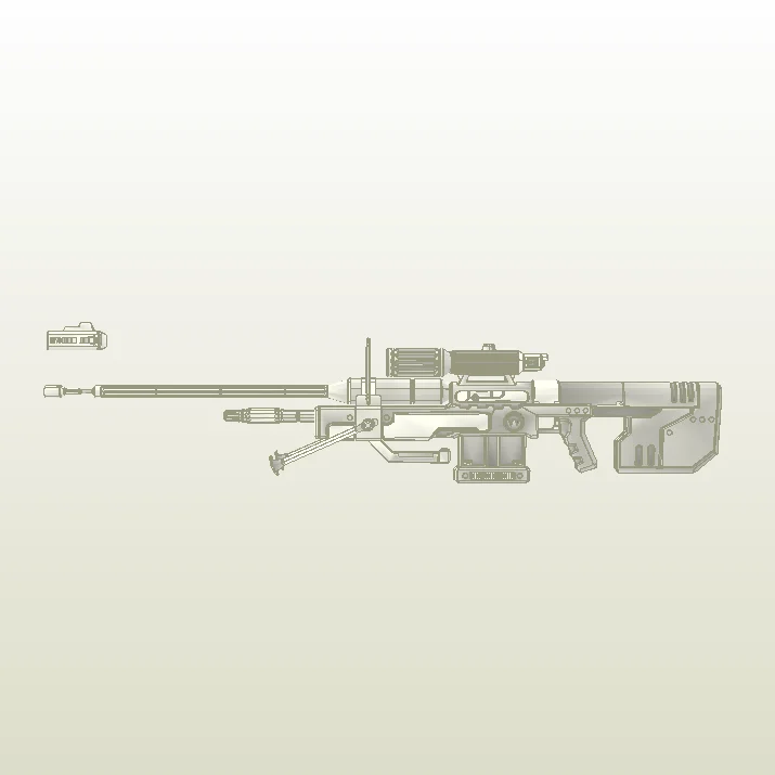 

SRS99D снайперская 3D бумажная модель