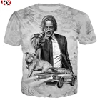 Мужскаяженская футболка с коротким рукавом, с 3D-принтом