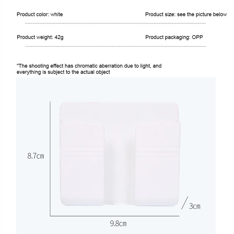 Mobile Phone Charging Holder Wall Mounted Organizer Remote Control Storage Box Cellphone Hanging Bracket | Дом и сад