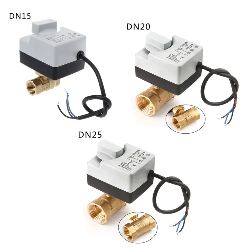 AC220V DN15 DN20 DN25 2-сторонний 3 провода Стандартный Электрический актуатор с ручным