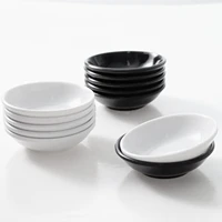 6pcs kitchen plastic sauce dishes food dipping bowls break resistant assorted seasoning dish saucer appetizer mini plates
