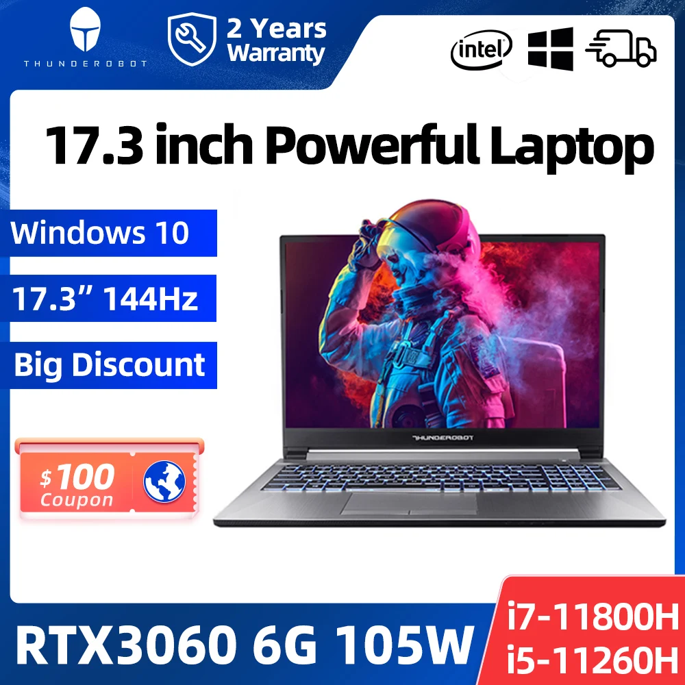 

911Plus RTX3060 17,3 ''игровой ноутбук i7-11800H/i5-11260H 16 Гб ОЗУ 512 ГБ SSD 144 Гц Windows 10 Pro ноутбук ноутбуки RTX3060